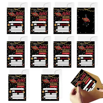 Invitatii petrecere Pentru Baieti 10buc Invitatii de Petrecere Pentru Copii Copilul Carduri de Imprimare față-Verso Hârtie Puternic Font Elegant Gol