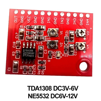 NE5532 TDA138 4 Canale Mono Semnalului de Intrare Audio mixer de Sunet Lupa Consiliului Preamplificator Amplificator Audio Module