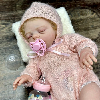 43cm Renăscut Baby Doll Fete Jucărie Cadou Realiste Silicon Moale Membrelor Pânză Corpul Păpuși pentru Adulți Copii Anti Stres Copil de Companie Jucării