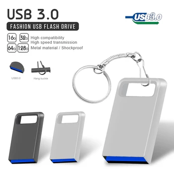 Super-Mini-USB 3.0 flash drive 32GB pen drive 64GB metal rezistent la apă stick de memorie de 128GB de Mare viteză U Disk drive