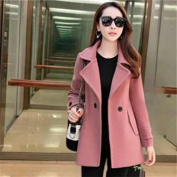 Lână Mantou pentru femei-coreean 2023 Nou Toamna Elegante Scurte Subțire de Lână Îmbrăcăminte de sex Feminin Jachete Casual, Bluze Femei Haine Haine