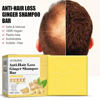 100g Naturale de Ghimbir Îngroșarea Sampon Solid Bar Pentru Creșterea Părului Îngrijire Anti care se Încadrează Săpun de bărbierit Neted Și de a Restabili Dens se Spală Părul