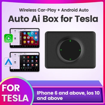 Pentru Tesla Model 3 Y Carplay Mini Ai Cutie Wireless CarPlay Adaptor WiFi 5G-Conectați-vă să faceți Upgrade pentru a Aplica Android Player Plug and Play