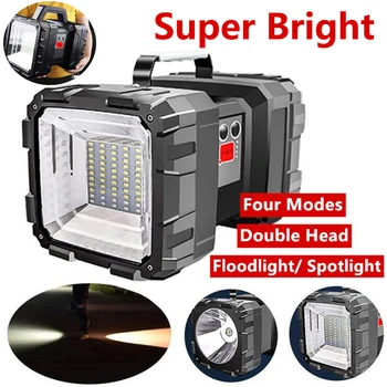 Super-Luminos XHP100 LED-uri USB Reîncărcabilă Cap Dublu Proiector Portabil Munca Lanterna lumina Reflectoarelor Floodling Lumina