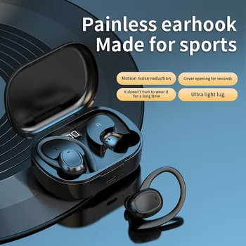 S260 Bluetooth 5.0 Căști cu Afișaj Digital și Două Urechi Agățat Căști Stereo pentru Afaceri Sport