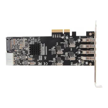 USB 3.0 PCIE Card de 4 Port USB 3.0 PCIE Card de 4 Dedicat 5Gbps Canale Suport UASP SATA LP4 de Alimentare PCI Express Card Adaptor