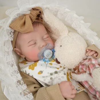 19inch Realist Renăscut Baby Doll Pictat Deja Terminat Levi Dormit Copil Nou-născut 3D Pielea Vene Vizibile Colectie de Arta Papusa