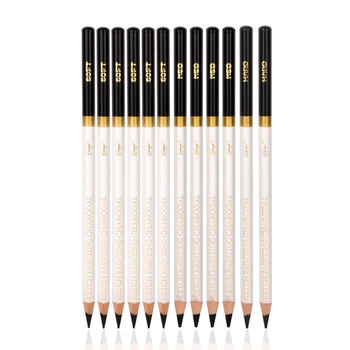 12Pcs Profesionale Schiță Creioane Moi Mediu Greu Creioane de Cărbune Artist pentru Incepatori Schiță de Artă Dropship