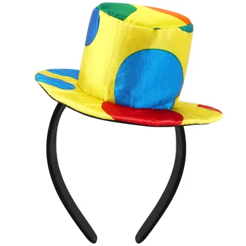 Jester Bentita Clovn Pălărie Costum de Carnaval Performanță Amuzant Prop Clovn Frizură pentru Adulți Copii