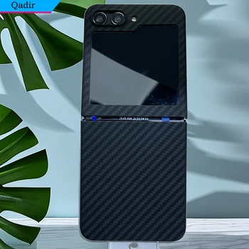 QADIR Real Fibra de Carbon Caz greu pentru Samsung Galaxy Z 5 Flip caz Ultra-Subțire High-end Fibra Aramid Cover Galaxy Z Flip 4