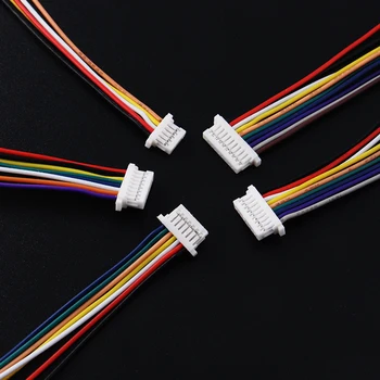5Pcs Mini JST SH 1.0 mm Pas Femeie Singură Priză Cablu Conector 2 3 4 5 6 7 8 Pini SH1.0 Terminale Plug 10CM 28AWG Fire