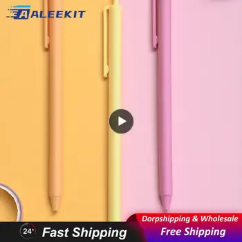Plastic Bomboane colorate Pix cu Gel 9-culoare Morandi Apăsați Simplu Colorate Pen Mână Cont Pen 70g Student Simplu Set de Pix cu Gel Pix