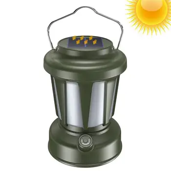 Camping Lanternă Reîncărcabilă LED-uri Portabile de Epocă Lampa IPX4 rezistent la apa Solar de TIP C Reincarcabila Cu 3 Moduri de Lumina Felinar Camping