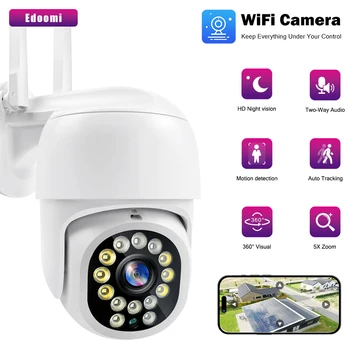 5MP IP WiFi 1080P PTZ de Securitate CCTV Protecție în aer liber Urmărire Automată Zoom Digital 4X Mini Camera de Supraveghere Versiunea de Noapte