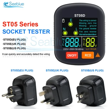 1 BUC ST05B/D/E Socket Inteligent Tester Circuit de Polaritate Faza Verifica Tensiunea Mufă Priză Comutator Detector de SUA/UE/UK Plug Tester Priza
