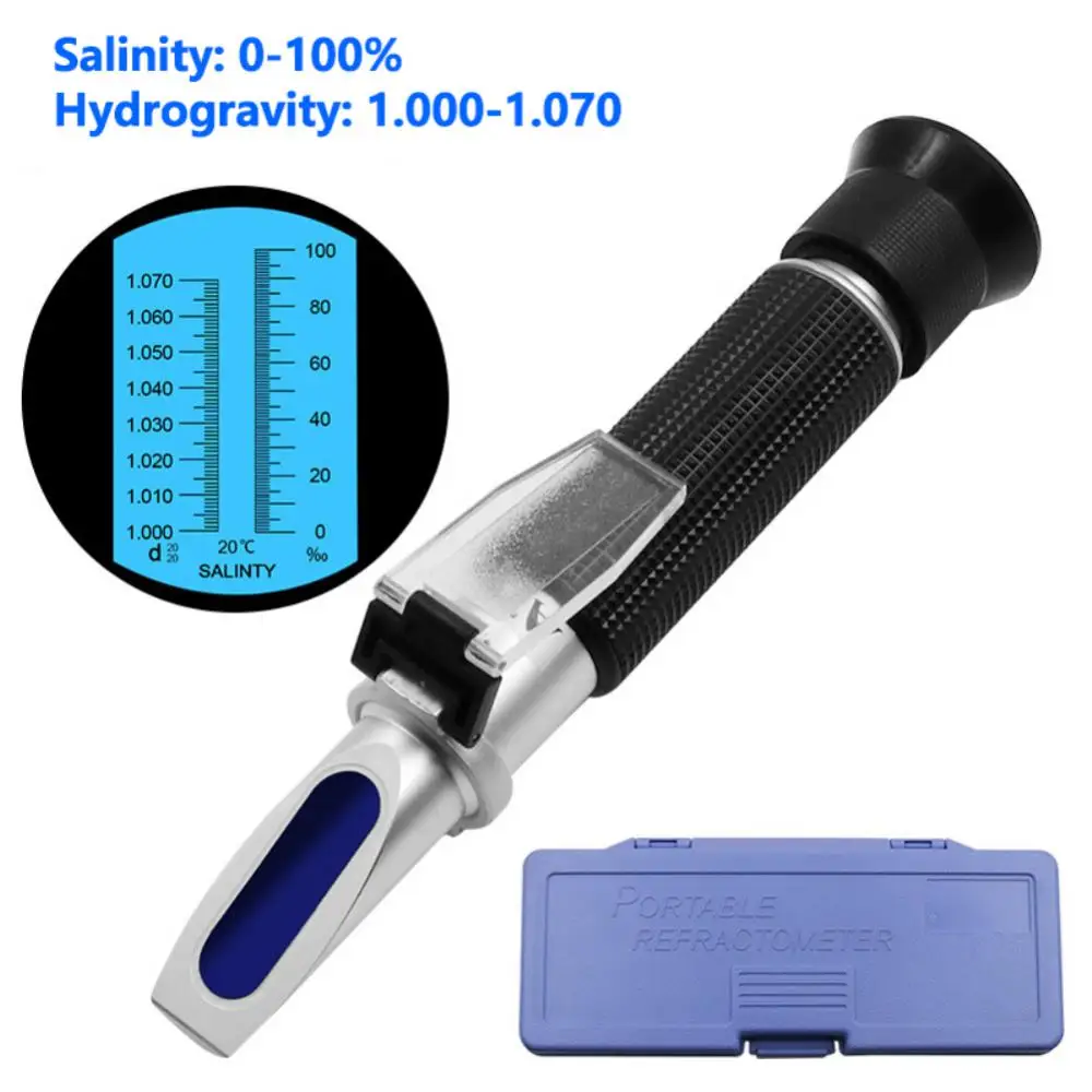 1/2 BUC Portabile 0-100% Salinitate Acvariu ATC Refractometru 1.000-de 1,070 SG Salinitatea apei de mare Salinometer Pentru Acvariu