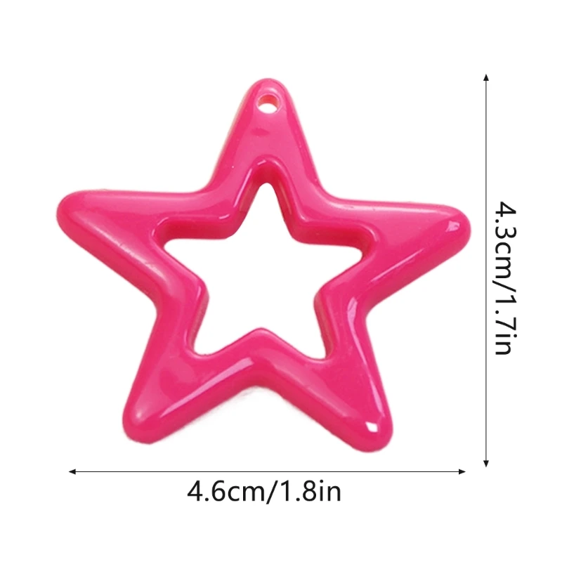 10buc Delicate în Formă de Stea Pandantiv Minunat Bomboane de Culoare Star Decor DIY Bijuterii rezultate pentru Accesorii lucrate Manual