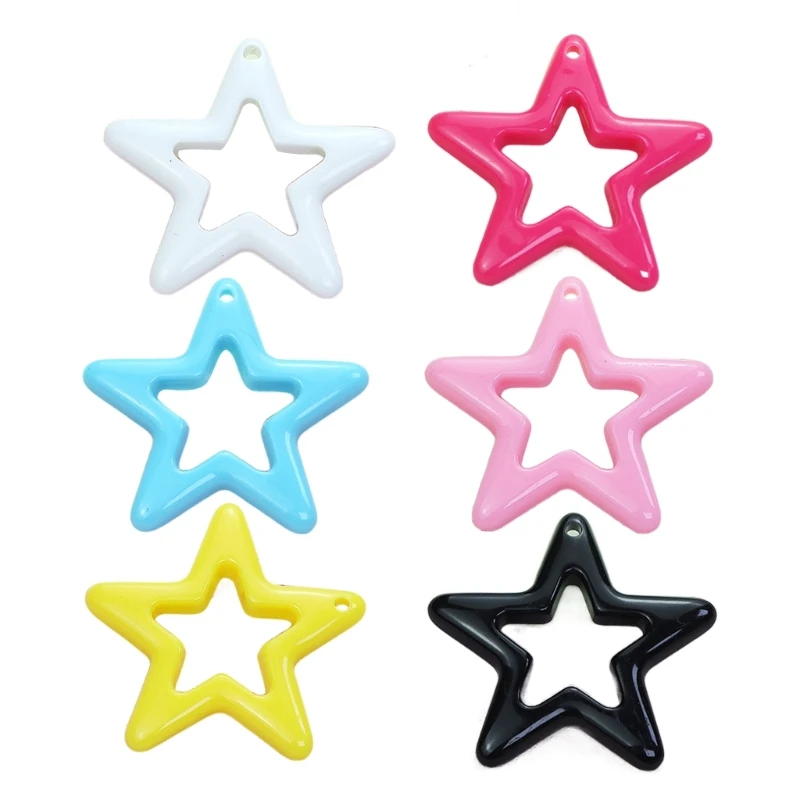 10buc Delicate în Formă de Stea Pandantiv Minunat Bomboane de Culoare Star Decor DIY Bijuterii rezultate pentru Accesorii lucrate Manual