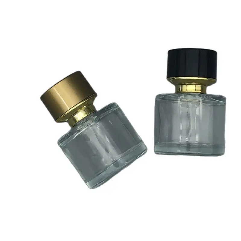 10buc Parfum Umple din nou Sticla de Sticlă Clară 50ml Pompă cu Șurub de Lux de Aur Negru Capac Parfum Gol Rotund Spray Atomizor Ceață Sticle