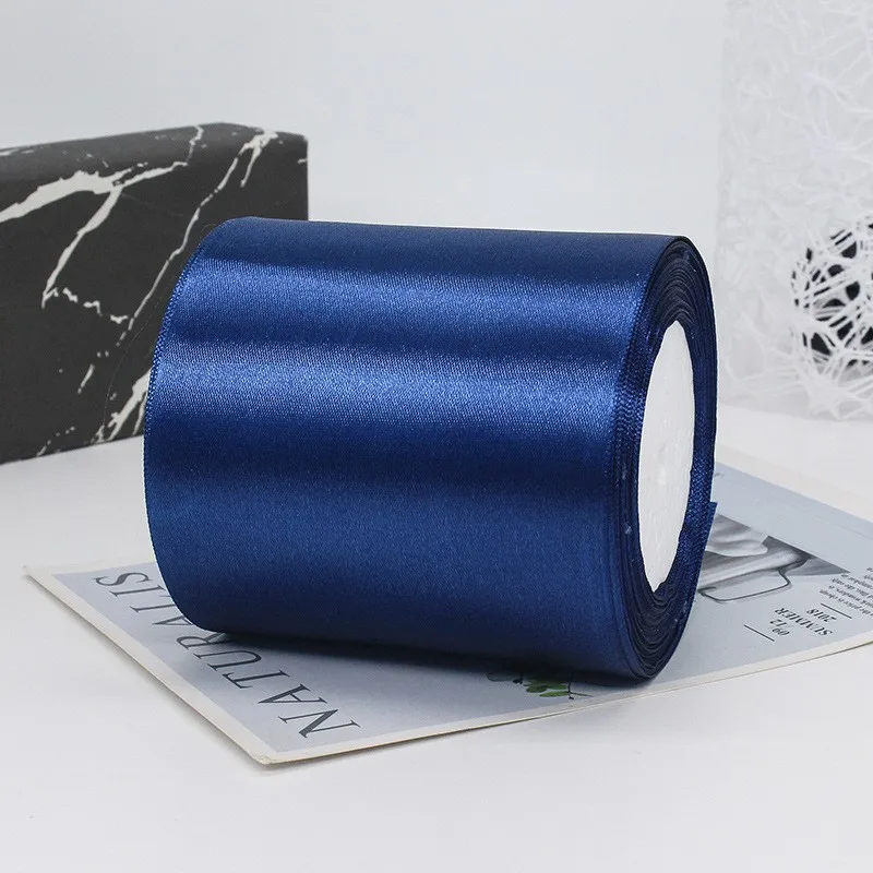 10Rolls Decor de Nunta de 10 cm de Panglica de Satin 25Yards/Rola Albe Late de Cusut Material Textil Accesorii