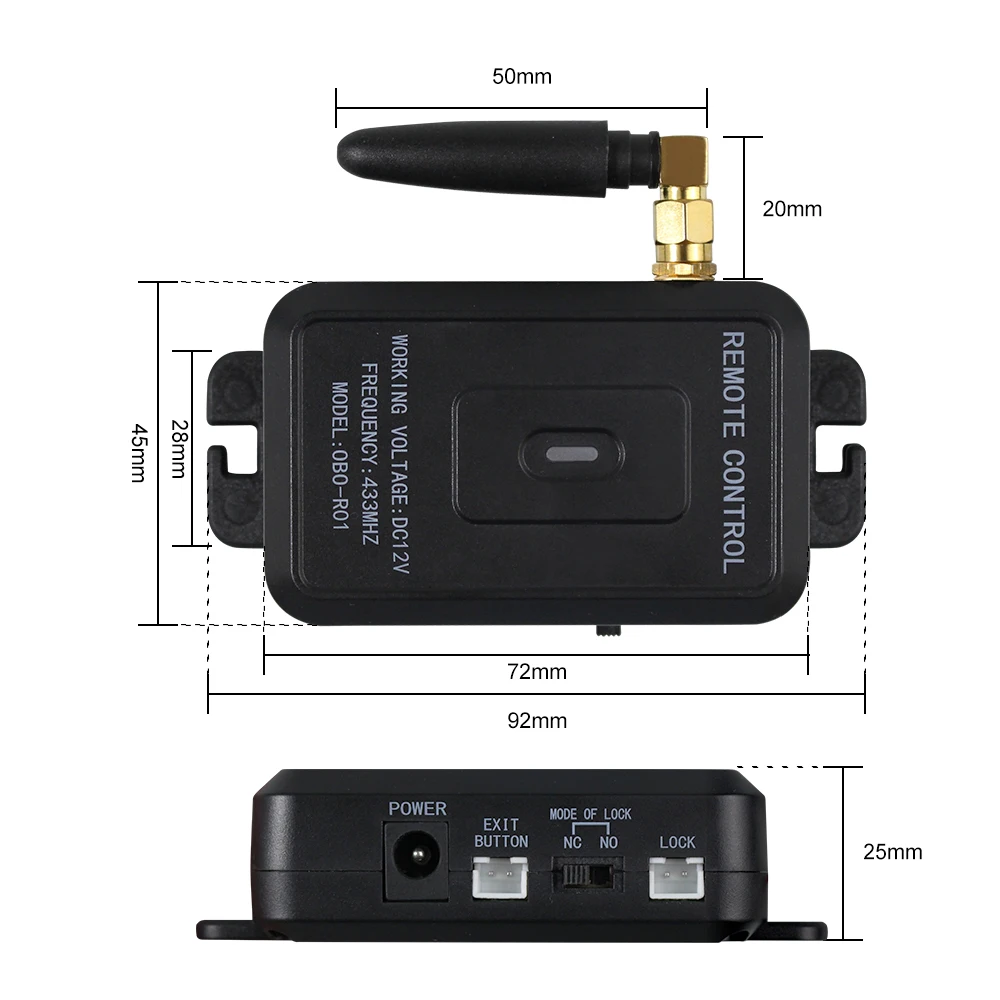 12VDC Wireless Tuya WiFi Inteligent de Control Acces Poarta Deschizator de 433MHz Control de la Distanță Smartphone APP pentru a Debloca Electrice Încuietori pentru Uși