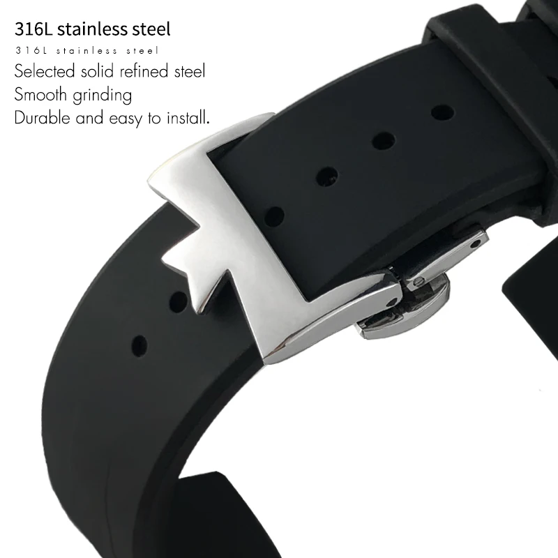 19mm 20mm Fluorous Cauciuc Curea de Ceas pentru Vacheron Fiftysix Constantin Fluture Catarama 21mm 22mm Colorate Watchband Bratari