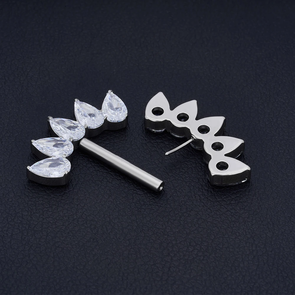 1buc F136 Titan Zirconiu Biberon Piercing Pin style Moda Bijuterii Industriale Mreana Știfturi de Ureche Corpul Perforat Bijuterii