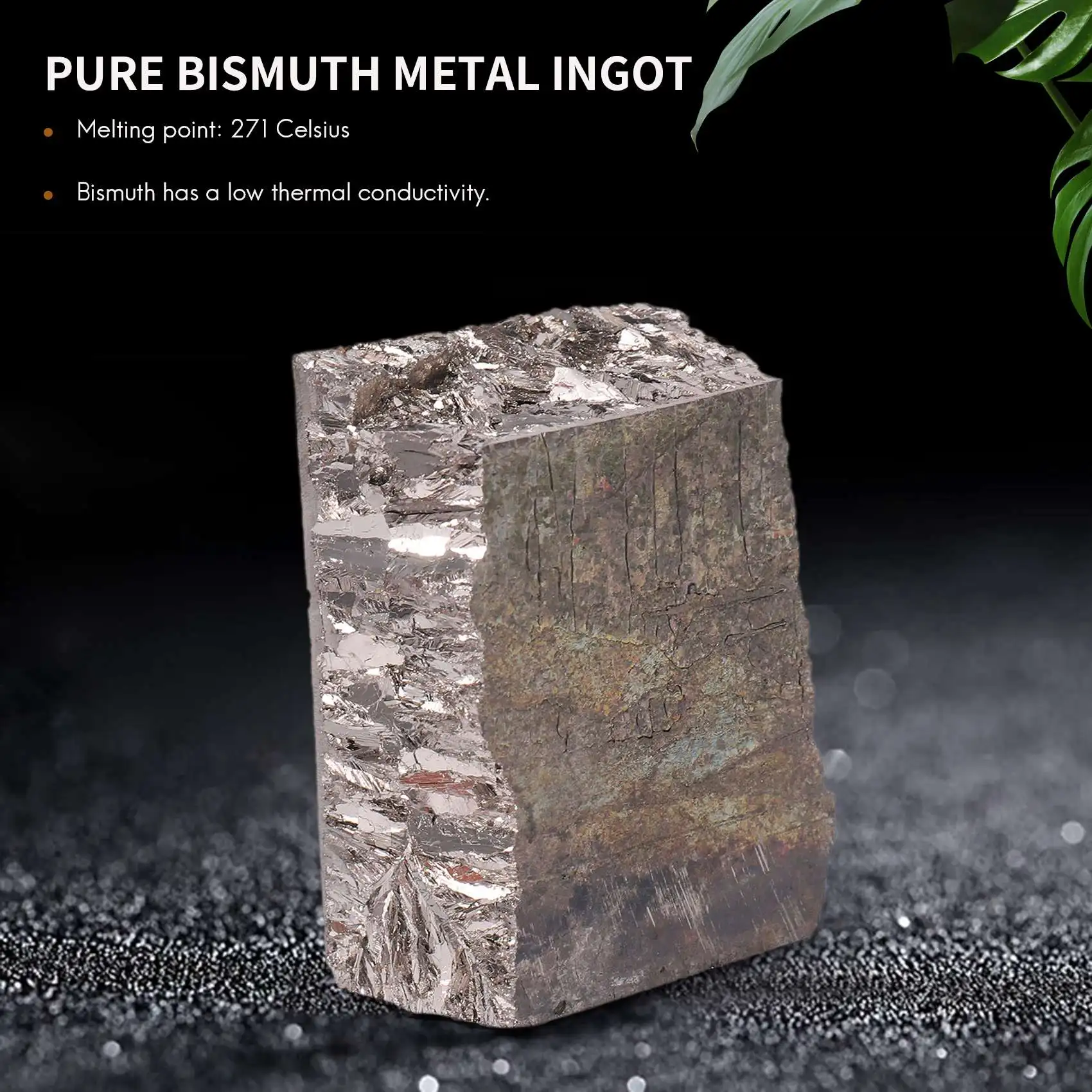 1KG Bismut Metalic Lingou De 99,99% Puritate de Cristal Fr a Face Cristale/Momeli de Pescuit