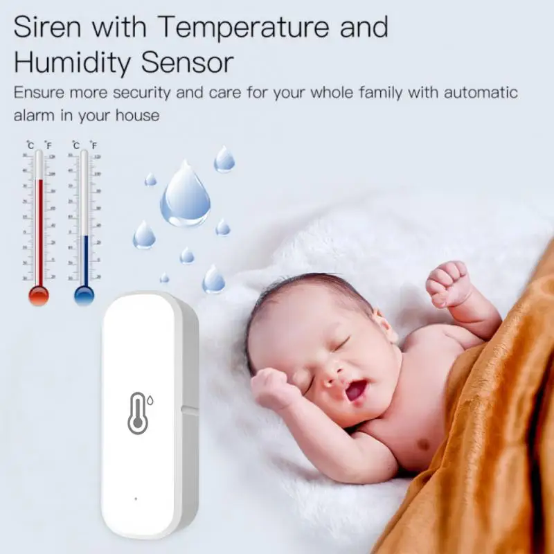 1~5PCS Tuya WiFi/ZigBee Inteligent de Temperatură Senzor de Umiditate Smart Home Senzori de Temperatură Funcționează Cu Alexa Google Asistent Inteligent