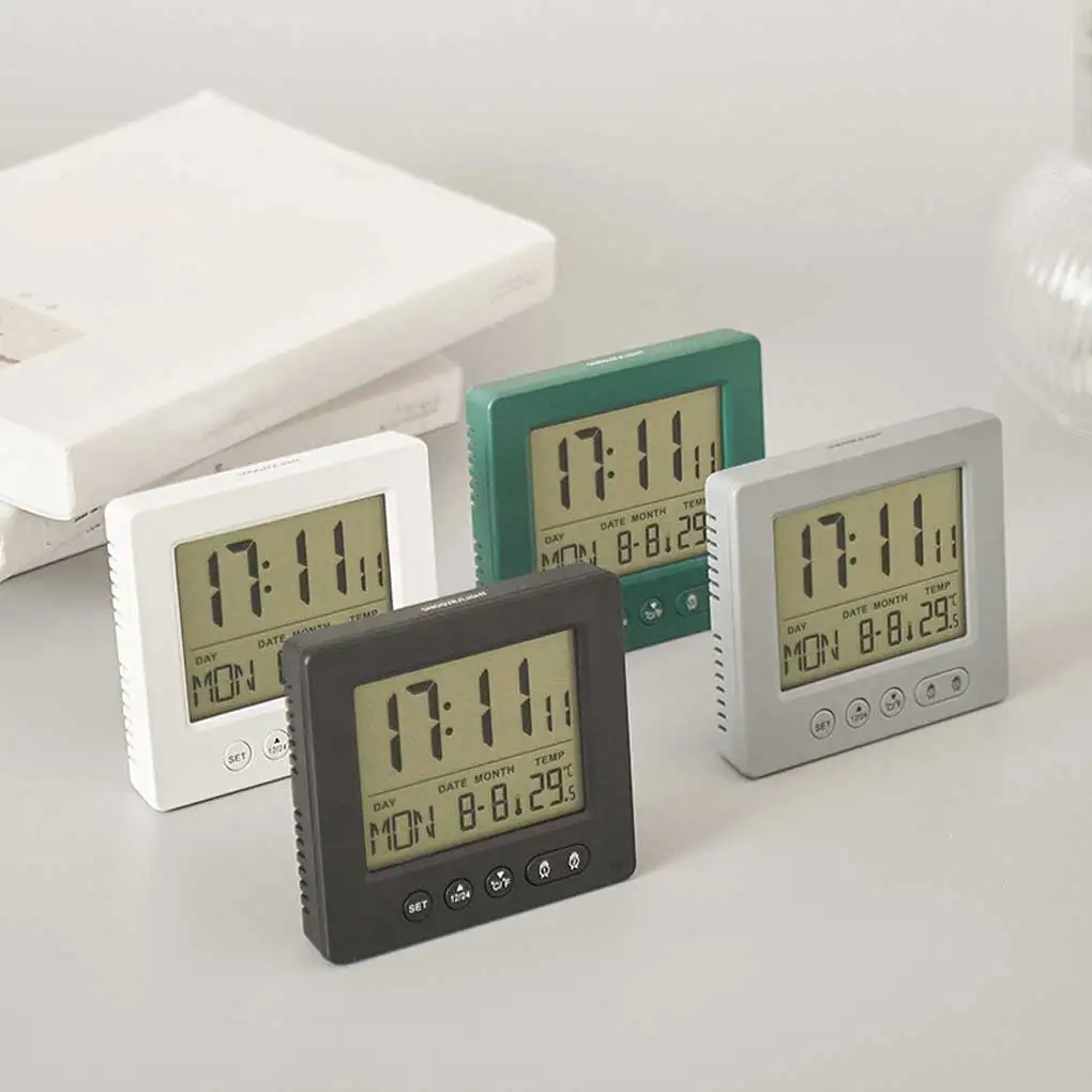 2/3 LCD Ceas Deșteptător Data de Amânare Funcție Portabil LED-uri Ceasuri Ceasuri de birou