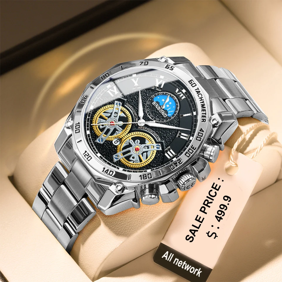 2023 Lux de Top Mens Ceas rezistent la apa 30M din Oțel Inoxidabil Cuarț Data Ceas Casual de Afaceri Ceas de mână Stil Ceas pentru Bărbați