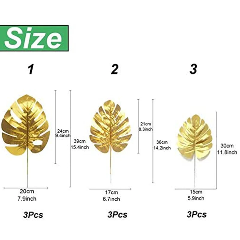 24buc Frunze Artificiale de Aur Frunze de Palmier de Aur Plante Tropicale Frunze de Palmier pentru Nunta DIY Acasă Decoratiuni Consumabile
