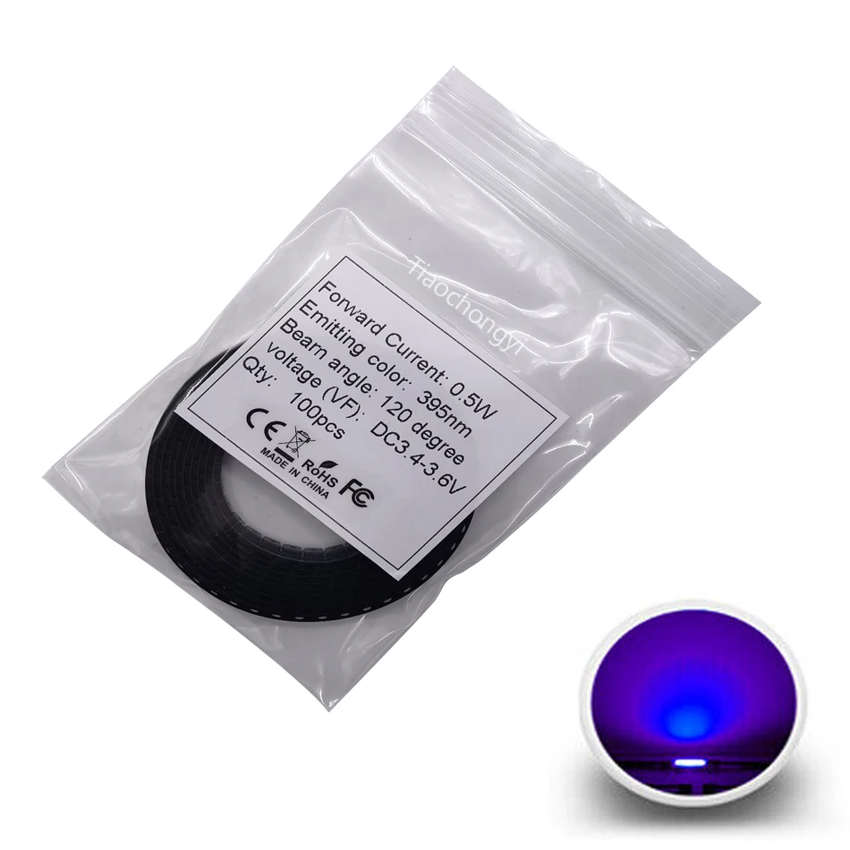 2835 SMD 3528 UV Lumina Violet chip lămpi ltraviolet 0,5 W 0.2 W 395nm 365nm LED-Diodă Emițătoare de Lumină LED-uri Bec