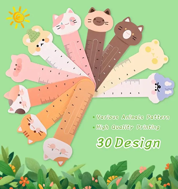 30 de Bucăți Pagina Marker Marcarea Clip Dimensiuni Compacte Stil de desen Animat de Design Drăguț semn de carte Funcțional DIY Prop Student Papetărie