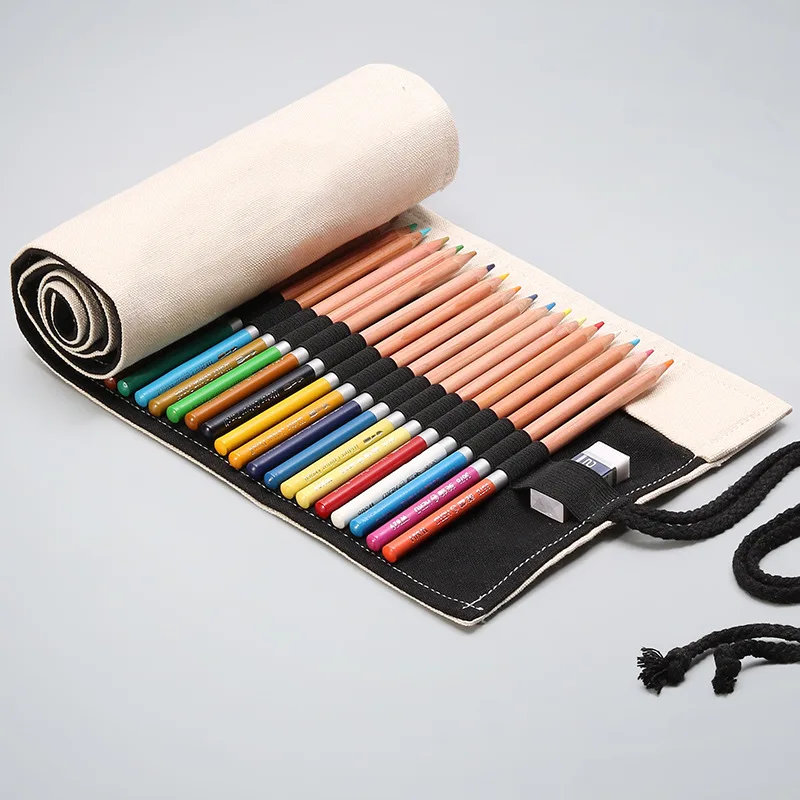36/48/72 Gaura Creion Sac de Pânză Colorate Creion Caz, Roll-up Creion Saci de Pensule Papetărie Depozitare Rechizite Școlare