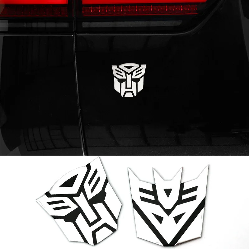 3D Metal Transformers Autobot Masina din Spate Boot Partea Portbagaj Aripa Emblema, Insigna Decalcomanii Autocolant Pentru Masina de Styling Moda Accesorii