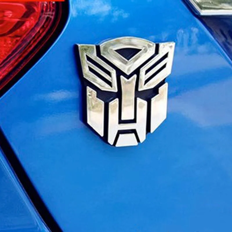 3D Metal Transformers Autobot Masina din Spate Boot Partea Portbagaj Aripa Emblema, Insigna Decalcomanii Autocolant Pentru Masina de Styling Moda Accesorii