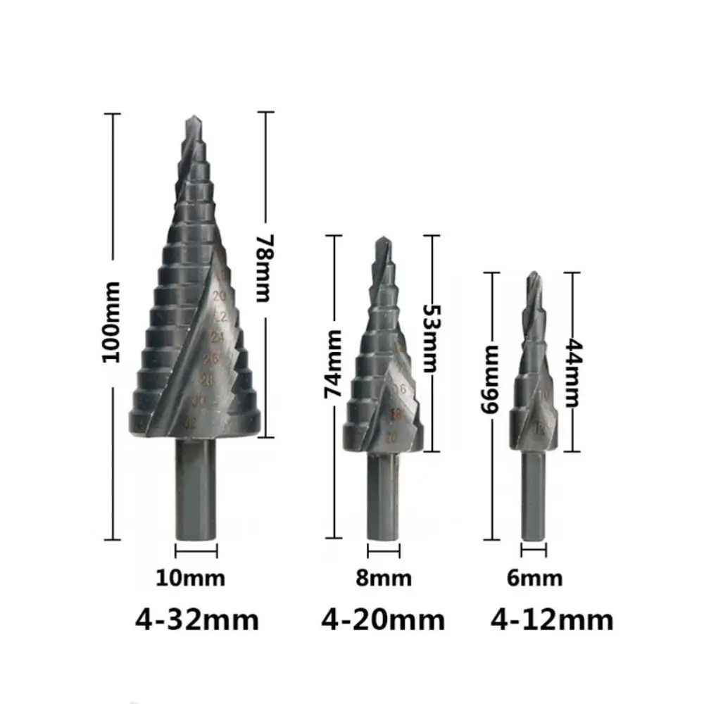3PCS de Înaltă Calitate din Oțel de Mare viteză Gaura Deschizator Hexagon Coadă Scara de Foraj Pagoda Detalia Pas de Foraj Răsturnări de situație Pic