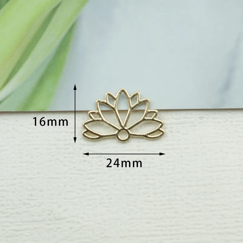 5Pcs de Culoare de Aur de Aliaj Pandantiv Floare de Lotus Farmec pentru Colier Cercei Bratara Face DIY Bijuterii Accesorii Găsirea