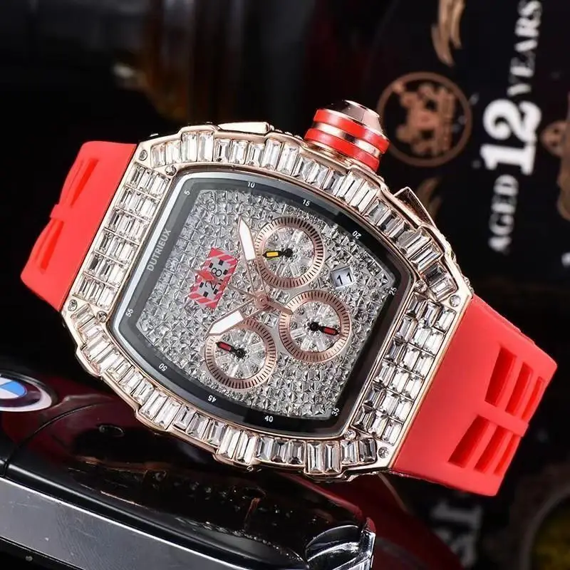 6-pin Diamant Richard RM Automată a Datei Ceas în Ediție Limitată pentru Bărbați ceas brand de Top de lux complet funcția de cuarț