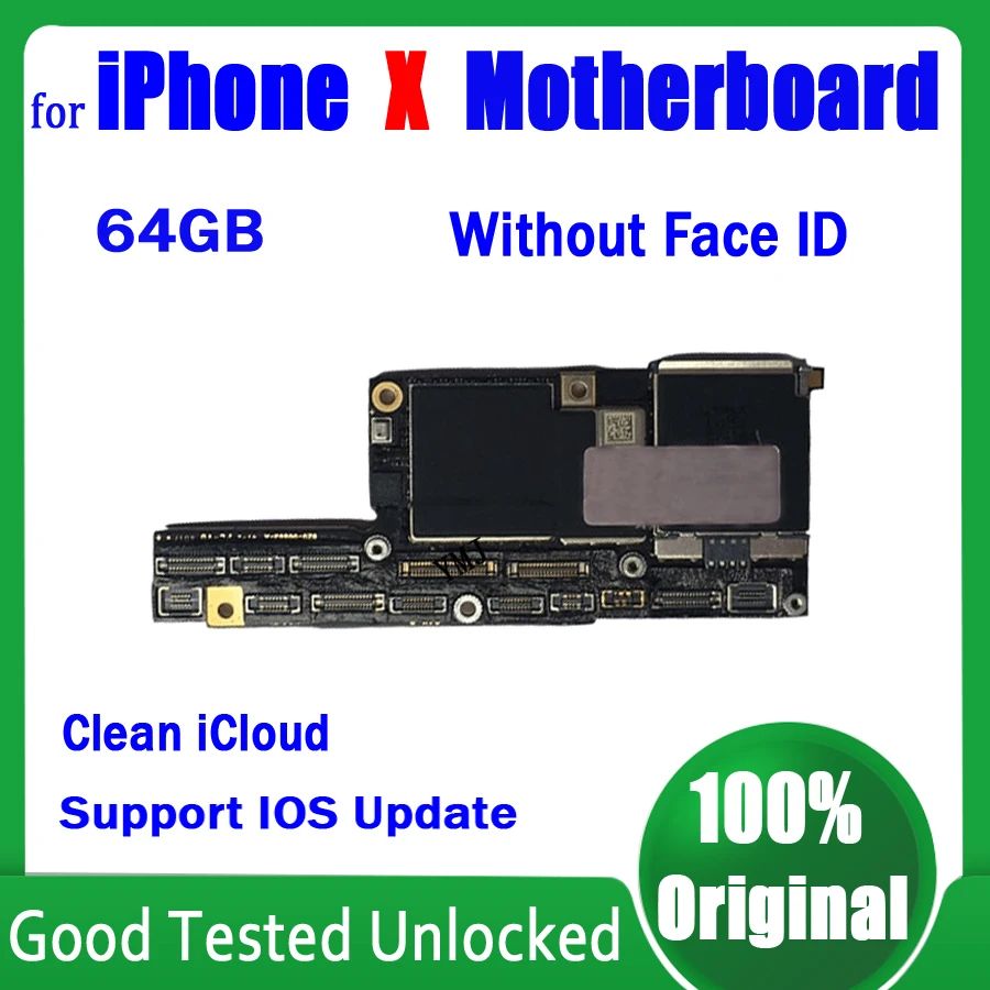 64GB / 256GB Pentru iPhone X Original Deblocat Suport pentru Placa de baza Actualizare Cu Deplină Chips-uri Testate de Bine Logica Principal Bord Liber iCloud