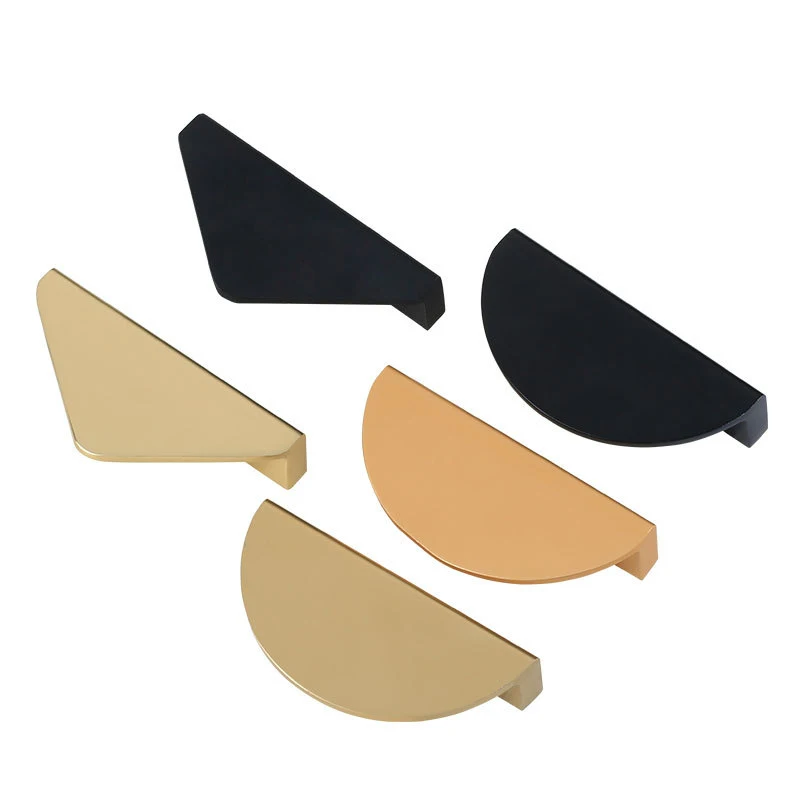 8cm Circulară Triunghi de Aur Negru Mâner de Ușă Modern Cabinet Simplu Dulap Mâner din Aluminiu Mobilier European Mâner Hardware