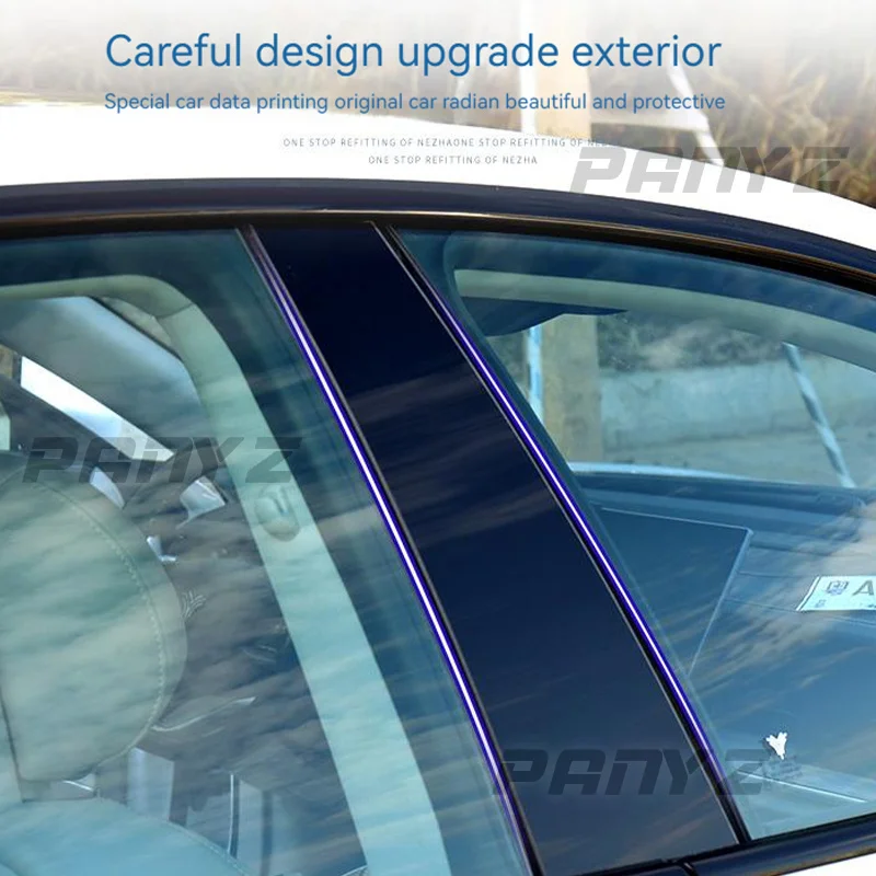 8PCS Lustruit Pilon de Posturi Pentru Hyundai Elantra Sedan 2017 2018 Fereastra Garnitura Capac BC Coloana Autocolant Accesorii