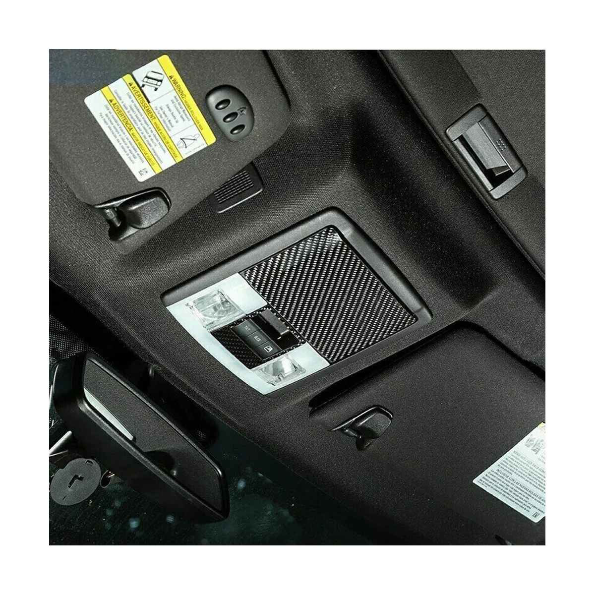 Acoperiș de Lectură Lumină de Lampă Capac Ornamental Decoratiuni Autocolante pentru Ford F150 2009-2014 Accesorii de Interior - Moale Fibra de Carbon