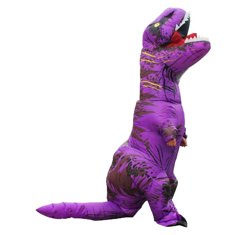 Adult Dinozaur Gonflabil Costum Violet T-rex Halloween Cosplay Costum Petrecere de Performanță Disfraz Festivalul Ziua Mascota Cadou