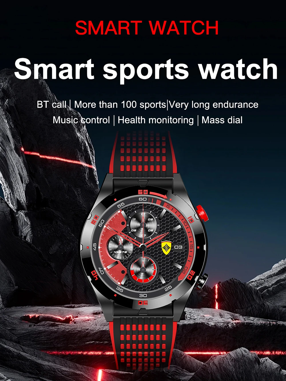 AMOLED HD Ecran rezistent la apa 100+ Moduri de Sport Ceasuri de apelare Bluetooth Ceas Inteligent de Ritm Cardiac tensiunea Arterială, Temperatura Smartwatch