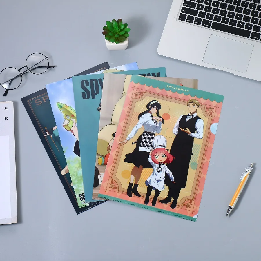 Anime Spion X Familiei Dosar Clipboard Organizator Document Scris Pad Titularul De Desene Animate Scoala De Staționare Birou Consumabile Cadouri