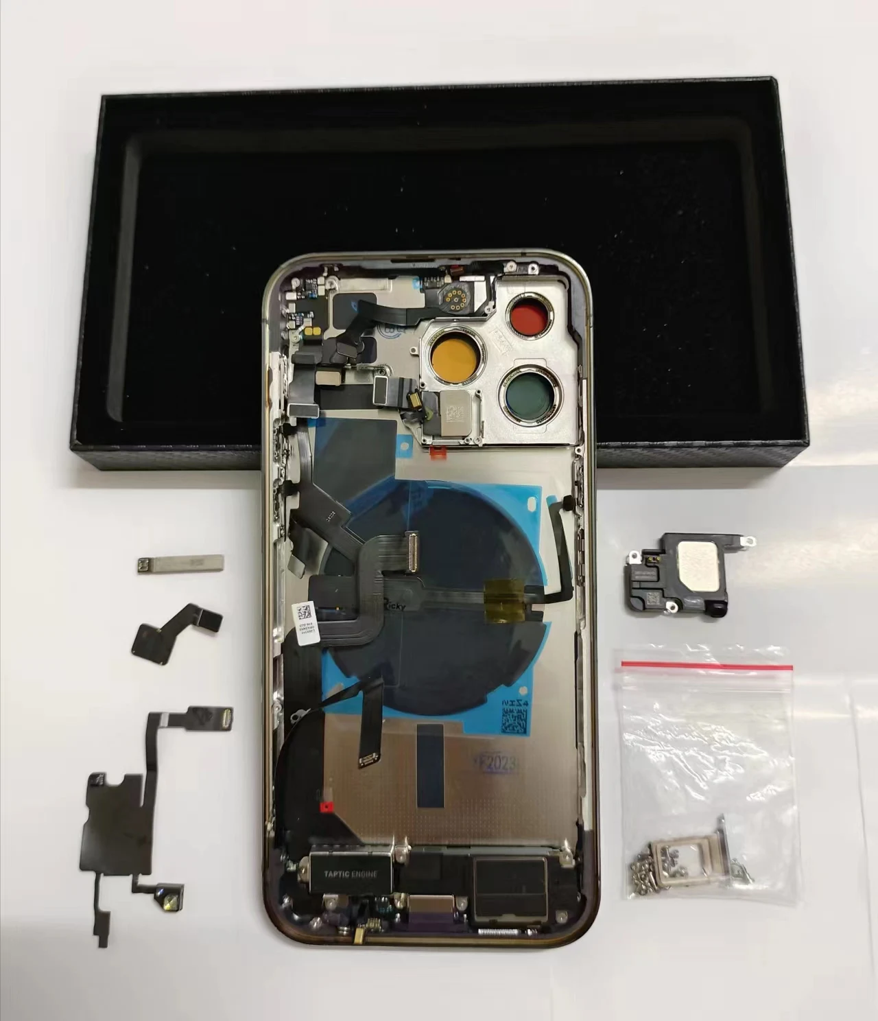 Ansamblu complet Capacul din Spate Pentru iPhone 14 Pro Locuințe Baterie Mijlocul Șasiului Ușa din Spate Caz Cu Cablu Flex Telefon Reparații Parte