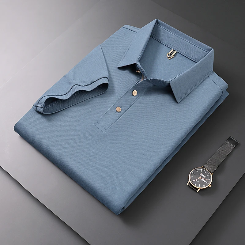 Branduri de lux Maneca Scurta Tricou Polo Barbati Topuri de Vara Slim coreeană de Moda T-shirt de Afaceri Solid Strada Topuri Tricou