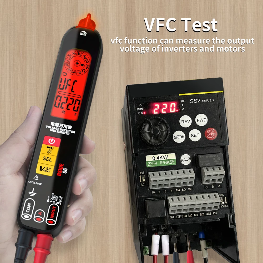 BSIDE S6 Multimetru Digital Tensiune de Rezistență la Frecvență Măsurare Capacitate Tester True RMS NCV Detector de Tensiune de Test Pen